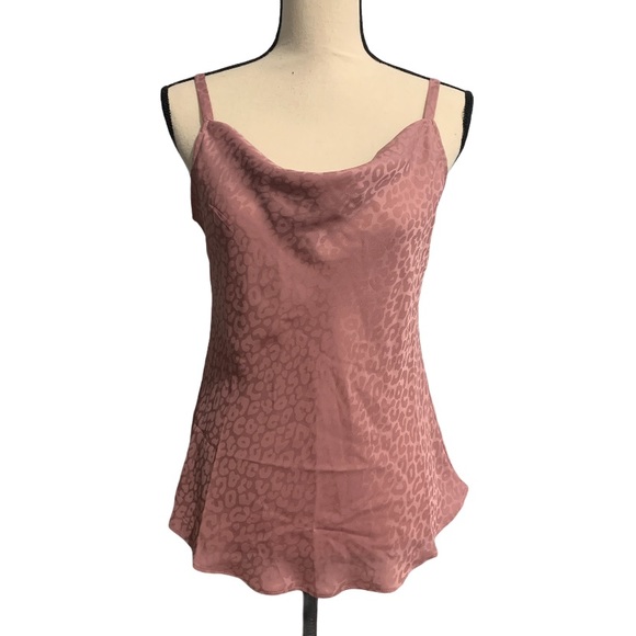 White House Black Market Tops - White House Black Market Pink Leopard Cami